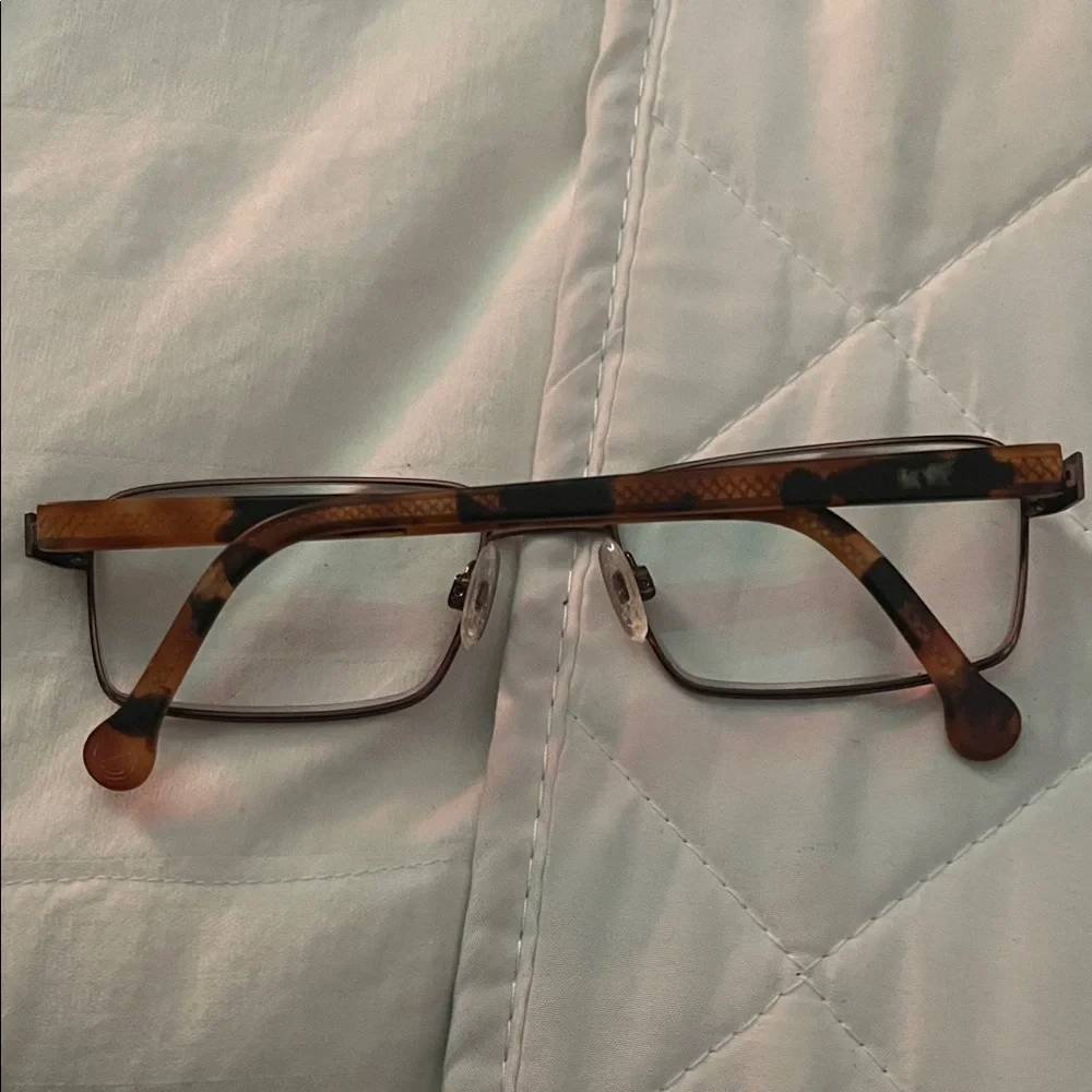 Brown Rectangular Eyeglasses - Picture 2 of 2